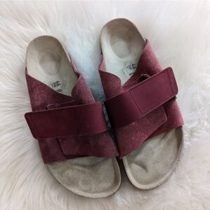 Birkenstock Kyoto Maroon Red Nubuck Suede Leather Leather Size EU 46 Men's 13
